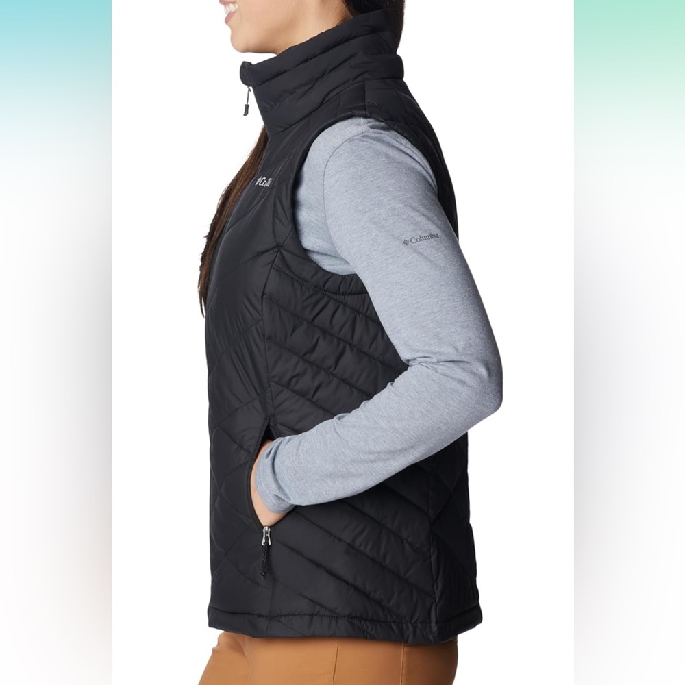 Columbia Women's Heavenly Black Puffer Vest Women Plus Size 2X - Picture 2 of 11
